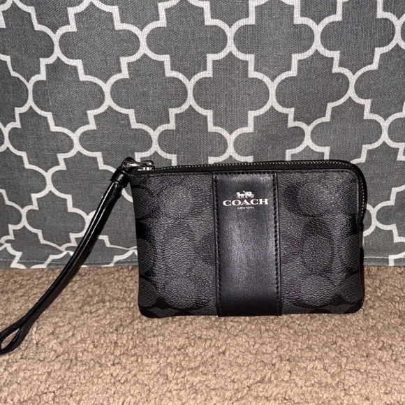 Coach Handbags - Coach Black and Gray Wristlet
